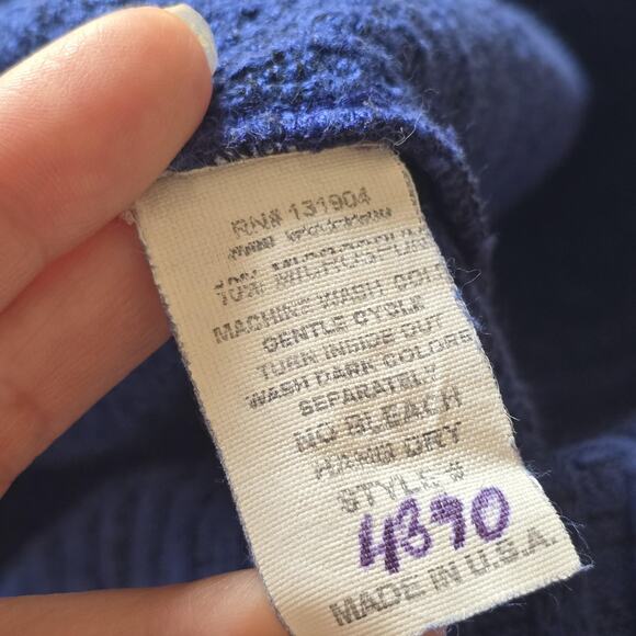 Textures Sweater Women Extra Large Blue Boucle Knit Pullover Lagenlook Oversizes - Picture 5 of 8